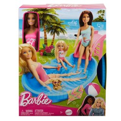 Barbie Bebek ve Havuz Oyun Seti HRJ74 - Thumbnail