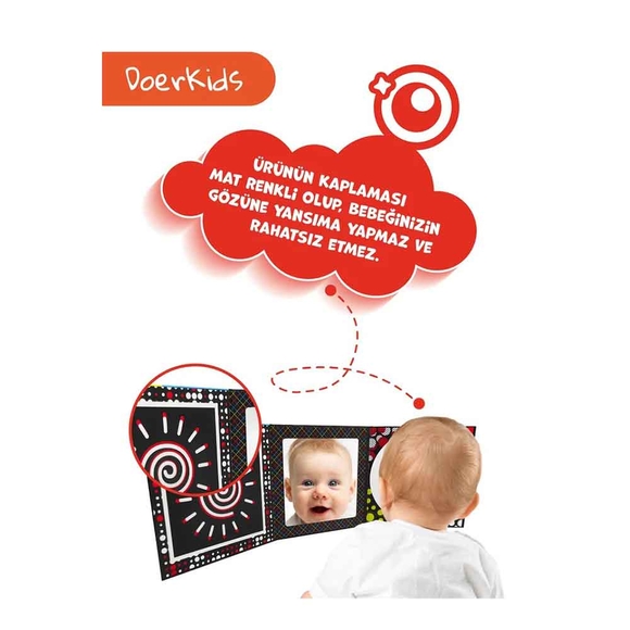 Doerkids Tummy Time Taşınabilir Güvenli Bebek Aynası