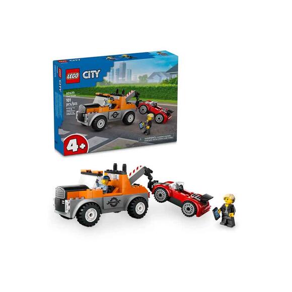 Lego City Çekici Kamyon ve Spor Araba Tamiri Oyun Seti 60435