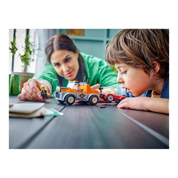 Lego City Çekici Kamyon ve Spor Araba Tamiri Oyun Seti 60435