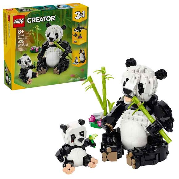 Lego Creator 3’Ü 1 Arada Vahşi Hayvanlar Panda Ailesi 31165