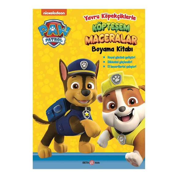 Paw Patrol Yavru Köpekçiklerle Köpteşem Maceralar Boyama Kitabı