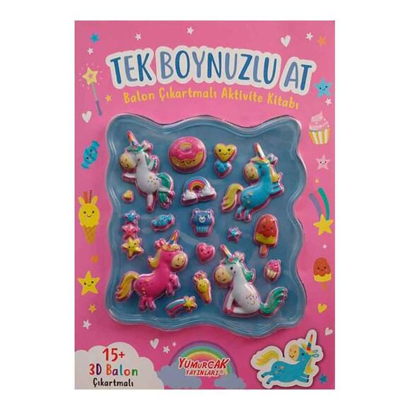 Tek Boynuzlu At Balon Çıkartmalı Aktivite Kitabı