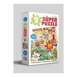 0 6 Yaş Yayınları 2 Süper Puzzle Çiftlik Hayvanları Vahşi Hayvanlar - Thumbnail