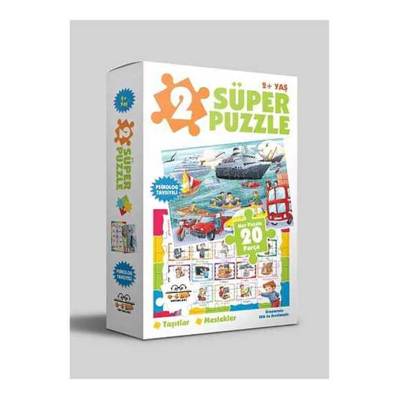 0 6 Yaş Yayınları 2 Süper Puzzle Taşıtlar Meslekler