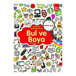 0 6 Yaş Yayınları - 06 Yaş Bul Ve Boya Kırmızı Kitap