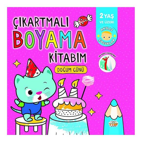 06 Yaş Çıkartmalı Boyama Kitabım Doğum Günü