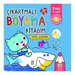 0 6 Yaş Yayınları - 06 Yaş Çıkartmalı Boyama Kitabım Tatil Zamanı