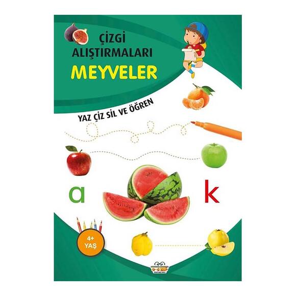 06 Yaş Çizgi Alıştırmaları Meyveler