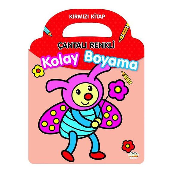 06 Yaş Yayınları Kırmızı Kitap - Çantalı Renkli Kolay Boyama