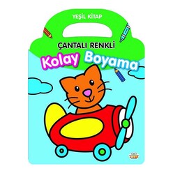 0 6 Yaş Yayınları - 06 Yaş Yayınları Yeşil Kitap - Çantalı Renkli Kolay Boyama