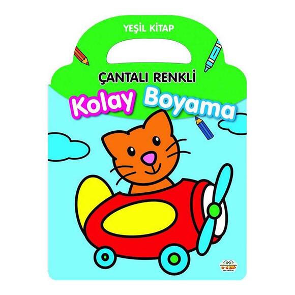 06 Yaş Yayınları Yeşil Kitap - Çantalı Renkli Kolay Boyama