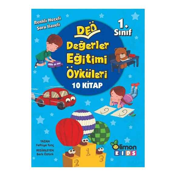 1. Sınıf DEÖ Değerler Eğitimi Öyküleri - (10 Kitap Takım)