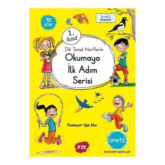 1. Sınıf Dik Temel Harflerle Okumaya İlk Adım Anetil Serisi Seti - 10 Kitap Takım