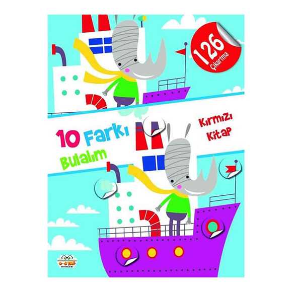 10 Farkı Bulalım - Kırmızı Kitap - 126 Çıkartma
