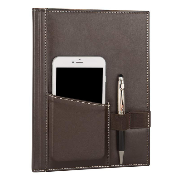 2K Telefon Kılıflı Çizgili Modelist Defter Kahve 17x24 Cm 5464