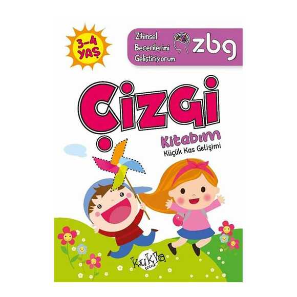 3 - 4 Yaş Çizgi Kitabım - Küçük Kas Gelişimi - ZBG Zihinsel Becerilerimi Geliştiriyorum