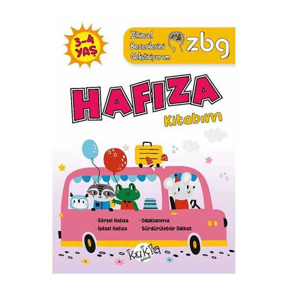 3 - 4 Yaş Hafıza Kitabım - ZBG Zihinsel Becerilerimi Geliştiriyorum