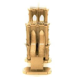 3D Lazer Kesim Metal Model Brooklyn Köprüsü Gold - Thumbnail