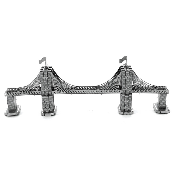 3D Lazer Kesim Metal Model Brooklyn Köprüsü Silver