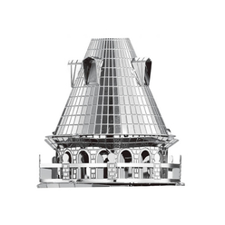 3D Lazer Kesim Metal Model Galata Kulesi Silver - Thumbnail