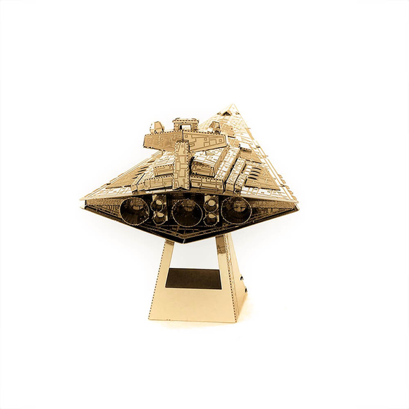 3D Lazer Kesim Metal Model Imperial Star Destroyer Gold 