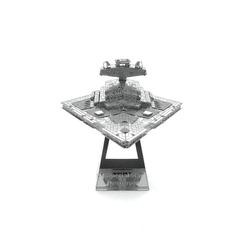 3D Lazer Kesim Metal Model Imperial Star Destroyer Silver - Thumbnail