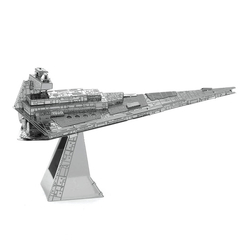 3D Lazer Kesim Metal Model Imperial Star Destroyer Silver - Thumbnail