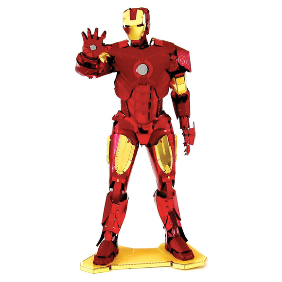 3D Lazer Kesim Metal Model Ironman Kırmızı