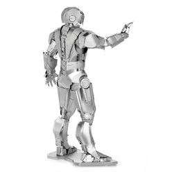 3D Lazer Kesim Metal Model Ironman Silver - Thumbnail