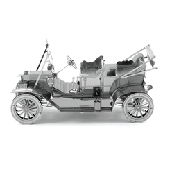 3D Lazer Kesim Metal Model Klasik Araba Silver - Thumbnail