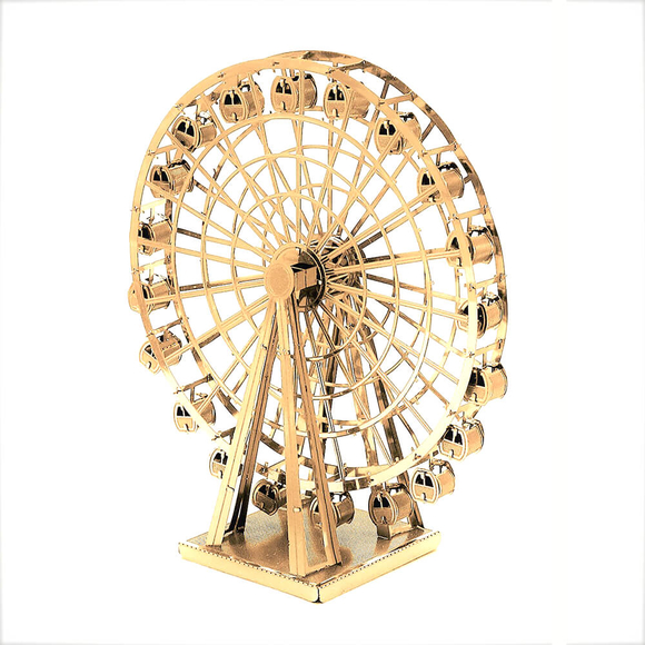 3D Lazer Kesim Metal Model London Eye Gold