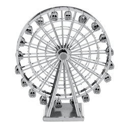 3D Lazer Kesim Metal Model London Eye Silver - Thumbnail