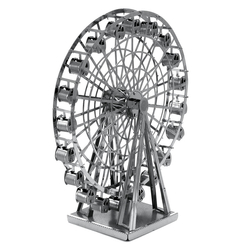 3D Lazer Kesim Metal Model London Eye Silver - Thumbnail