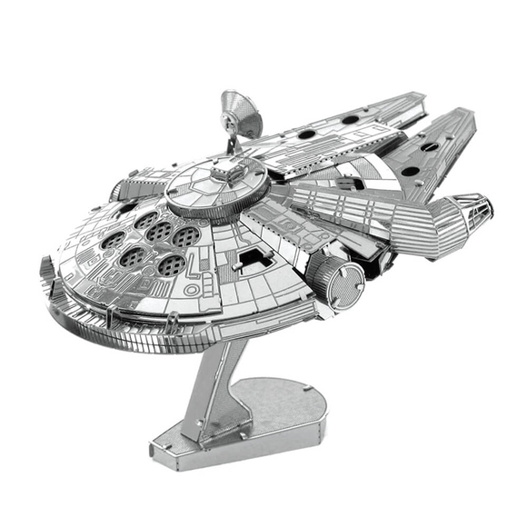 3D Lazer Kesim Metal Model Millenium Falcon Silver