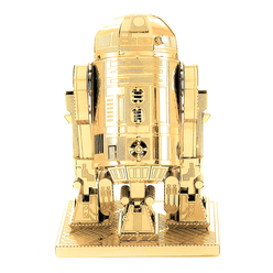 3D Lazer Kesim Metal Model Star Wars Imprerial Star R2-D2 Gold - Thumbnail