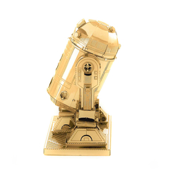 3D Lazer Kesim Metal Model Star Wars Imprerial Star R2-D2 Gold - Thumbnail