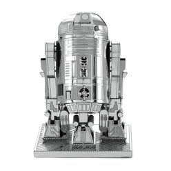 3D Lazer Kesim Metal Model Star Wars Imprerial Star R2-D2 Silver - Thumbnail