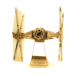 3D Lazer Kesim Metal Model Star Wars Tie Fighter Gold - Thumbnail