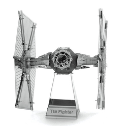 3D Lazer Kesim Metal Model Star Wars Tie Fighter Silver - Thumbnail