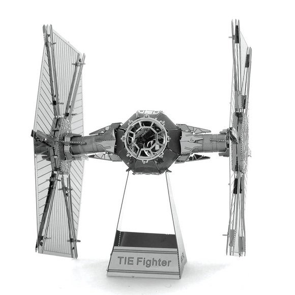 3D Lazer Kesim Metal Model Star Wars Tie Fighter Silver