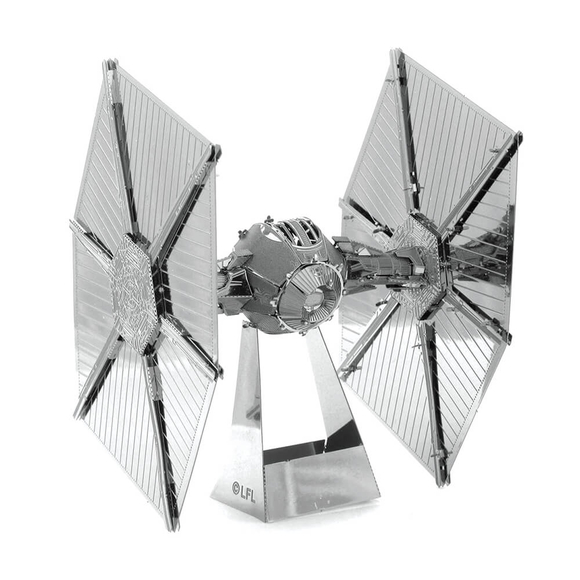 3D Lazer Kesim Metal Model Star Wars Tie Fighter Silver