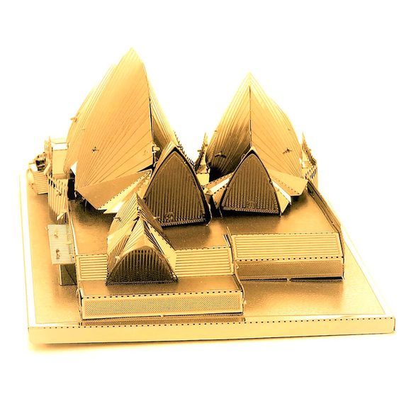 3D Lazer Kesim Metal Model Sydney Opera House Gold