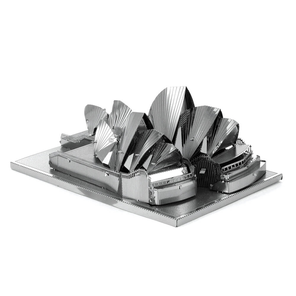 3D Lazer Kesim Metal Model Sydney Opera House Silver