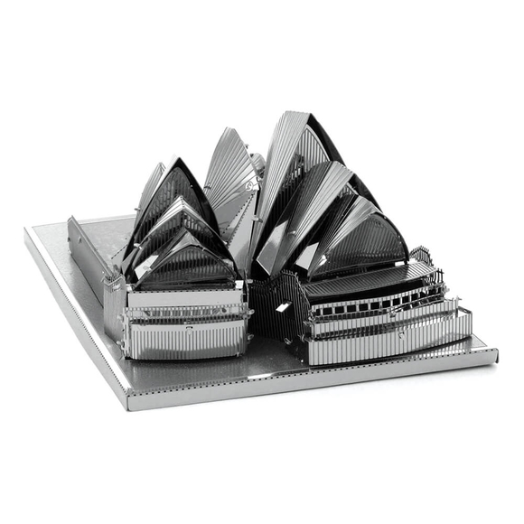 3D Lazer Kesim Metal Model Sydney Opera House Silver