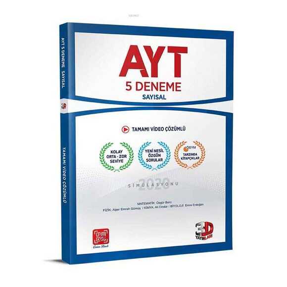 3D Yayınları AYT 5 li Paket Deneme Sayısal