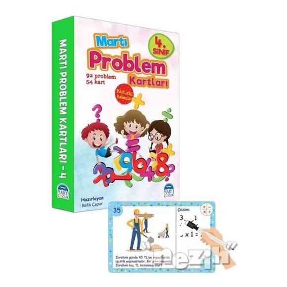 4. Sınıf Problem Kartları - Yaz Sil Kalemli