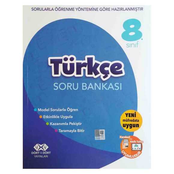 4x4 8. Sınıf Türkçe Soru Bankası