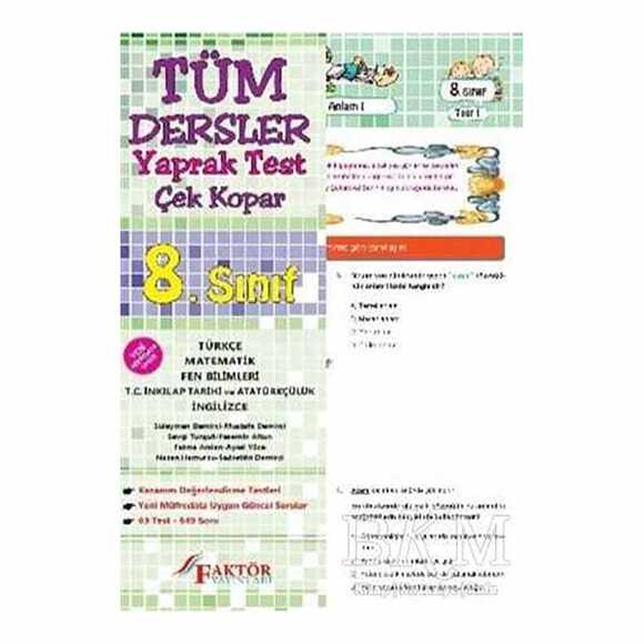 8. Sınıf Tüm Dersler Yaprak Test 2020