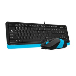 A4 Tech F-1010 Klavye + Optik Mouse Set Mavi - Thumbnail